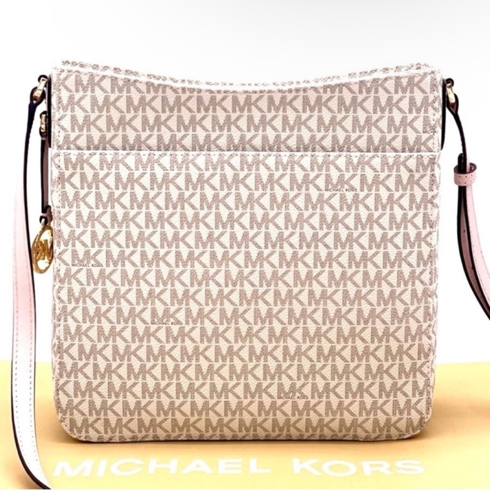 Michael Kors Large Messenger Crossbody Bag Powder Blush Multi - Picture 3 of 13